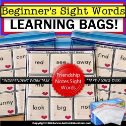 Special Education Learning Bag for Autism | Reading for Beginner Sight Words